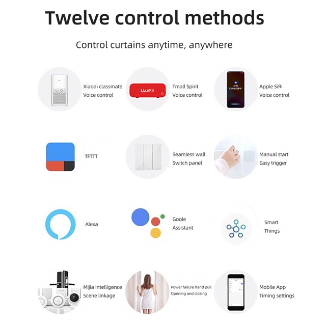 Smart Electric Curtain Motor + Track Set