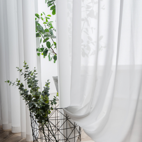 Black Curtains White Sheers | Black White Tulle Curtains | Back Tab Sheer Curtains - 2