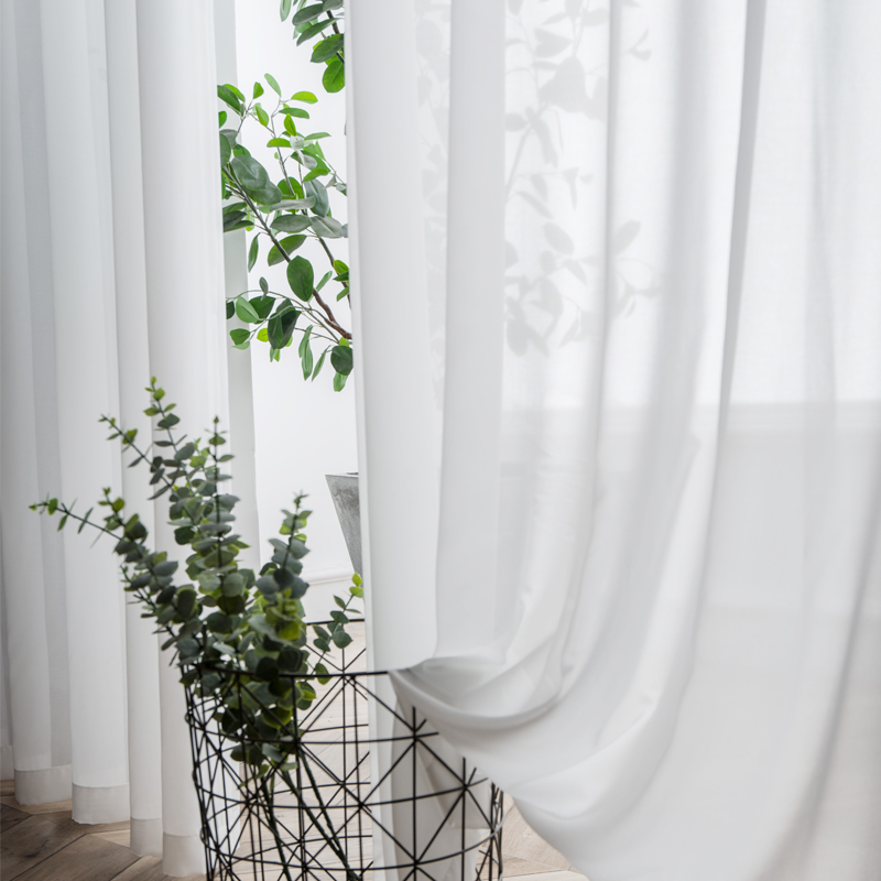 Black Curtains White Sheers | Black White Tulle Curtains | Back Tab Sheer Curtains - 2 - Aliexpress