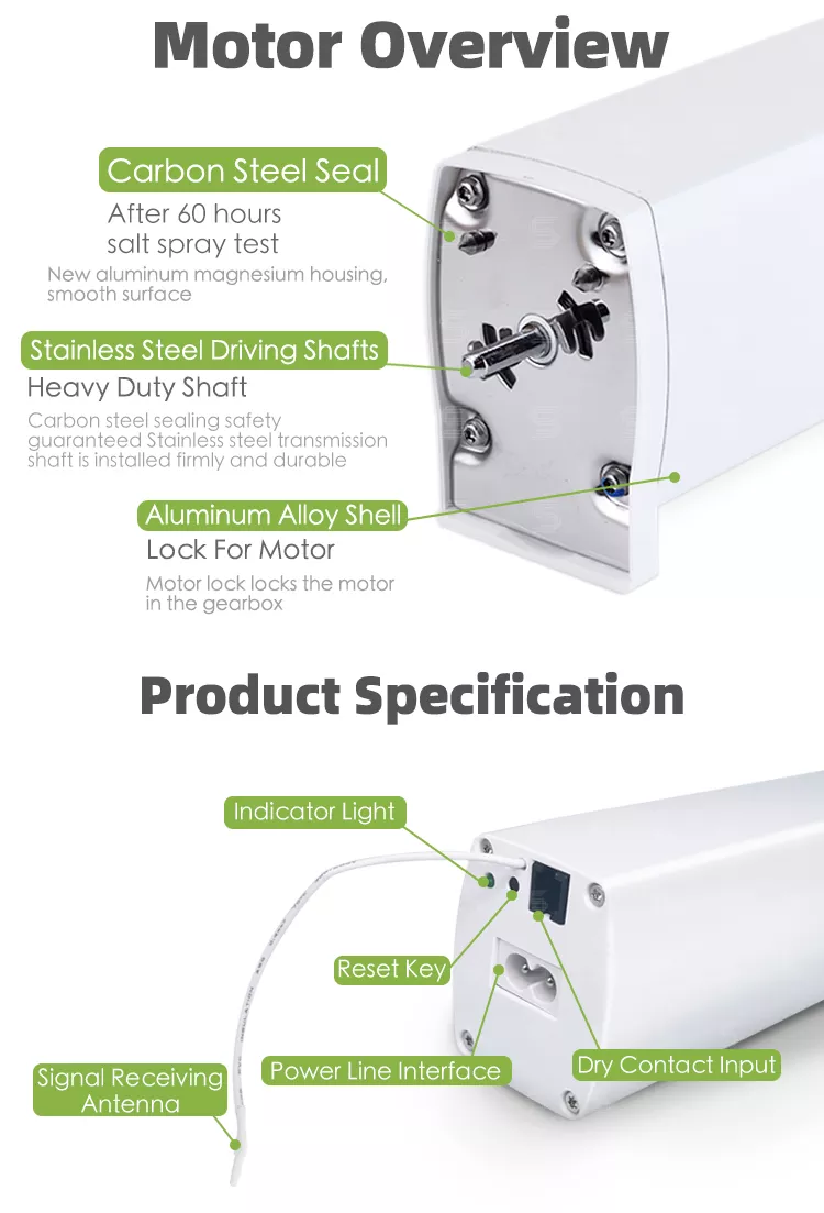 Tuya Home Hotel Electric Curtain Motor Supports Alexa Google Voice Smart Control