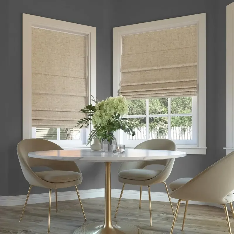 Customized fully blackout Roman blinds