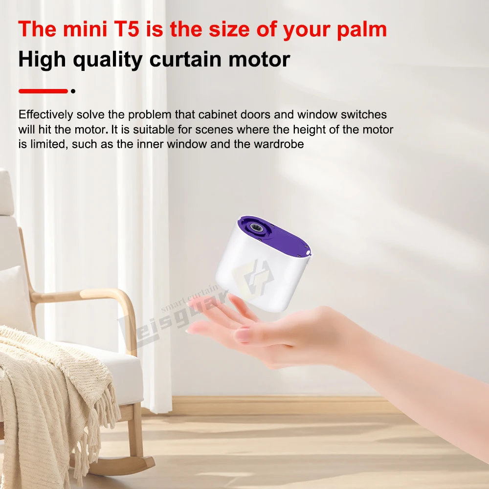 Tuya MINI Curtain Motor Smart Curtain Track Kit Can be customized in size