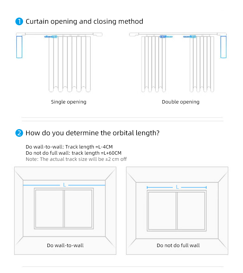 Leisguar Factory Cheap Smart Home Electric Curtain Rods Customised Size Only Track