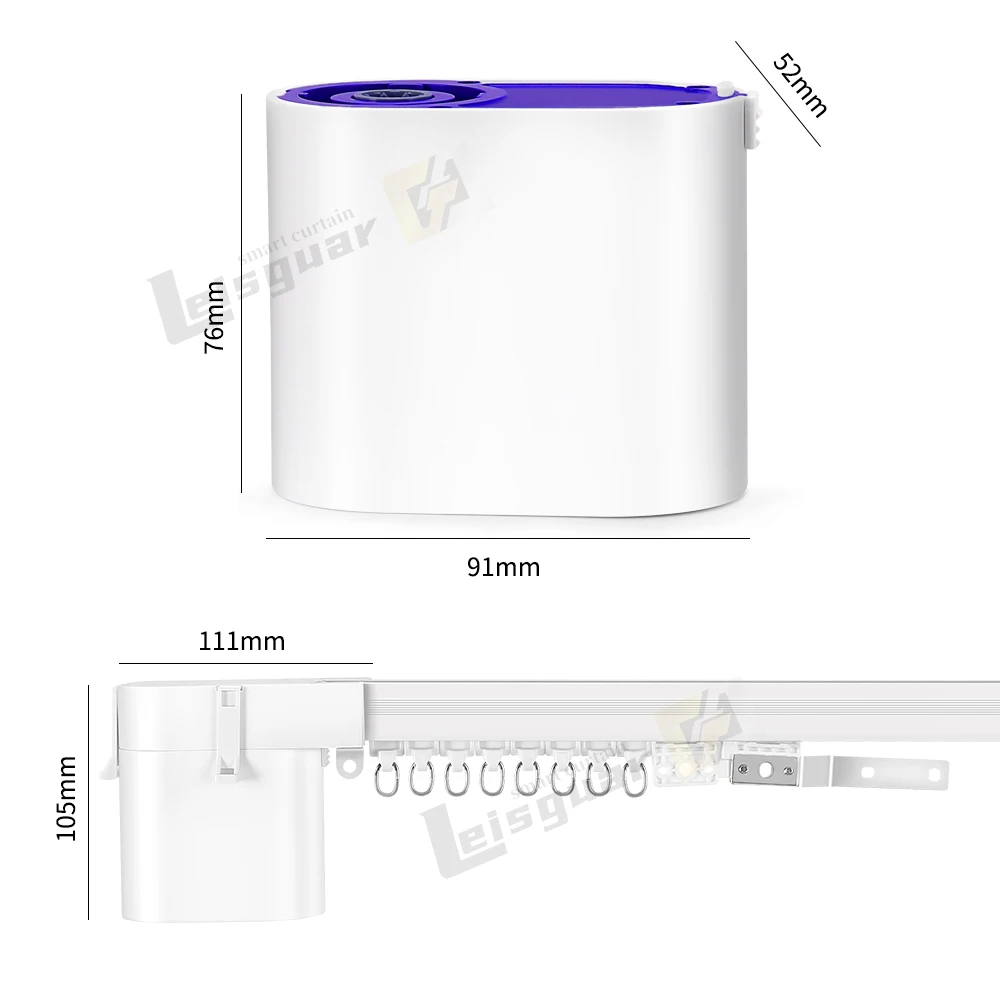 Tuya MINI Curtain Motor Smart Curtain Track Kit Can be customized in size