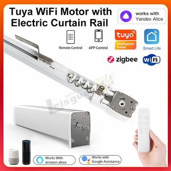 Tuya Smart Life Wifi Zigbee Smart Electric Curtain Motor + Track Set