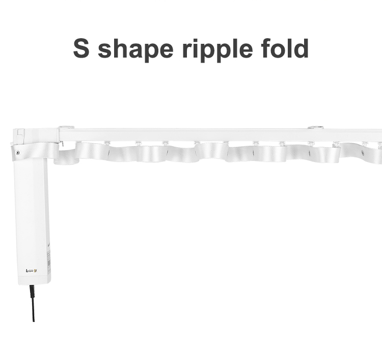 Tuya Smart 3rd Generation Shorter WiFi Electric Motor S Wave Ripple Fold Curtain Track Cornice Rail Alexa Alice Voice| | 