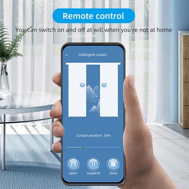 Smart Electric Curtain Motor + Track Set