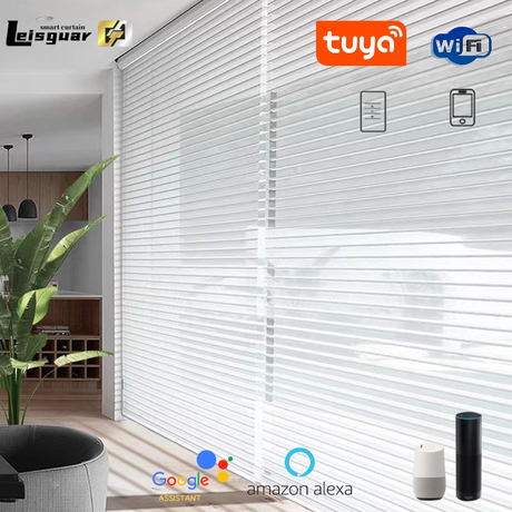 Leisguar Automatic Curtain Motorized Roller Blinds Tuya Smart Home Wifi Remote Control Rolling Shutter